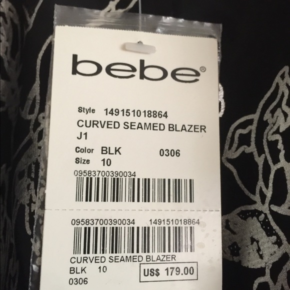 Bebe Black Cropped Tuxedo Style Jacket - Picture 2 of 8